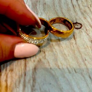 Pretty double ring in rose gold